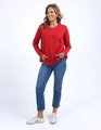 Elm Melrose Long Sleeve Top - Poppy