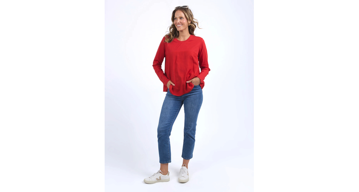 Elm Melrose Long Sleeve Top - Poppy